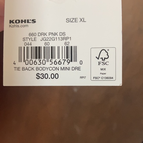 3/$18 SO tie back bodycon mini dress pink w embroidered size XL jr - Picture 12 of 17